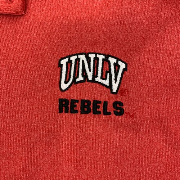 UNLV Rebels Polo Shirt Mens S Small Red Short Sleeve Quick Dry Athletic *READ - Picture 7 of 11